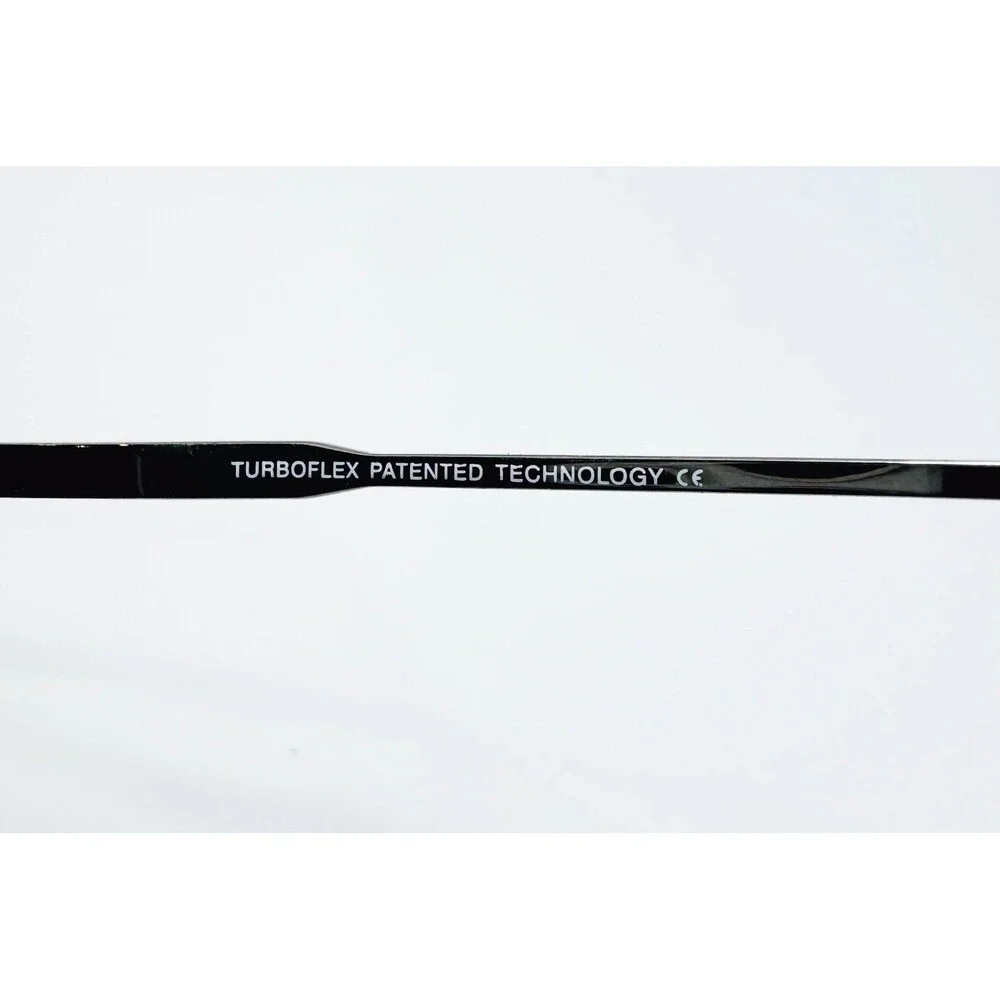 Turboflex Eyeglasses Mens Black Semi Rimless TF560 53-18-140
